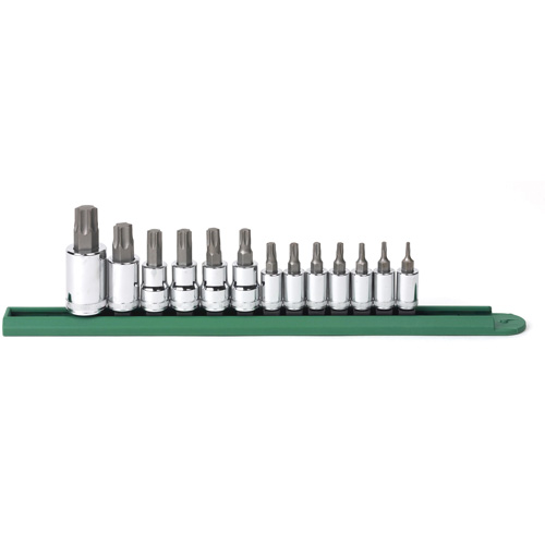 Bit Socket Set, Torx&reg;, 1/2"/1/4"/3/8" Drive, 13 Pcs Mukwa Safety Services