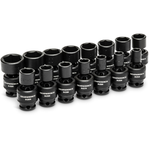 15-Piece 3/8" Drive 6 Point Universal Impact Metric Flex Socket Set Mukwa Safety Services
