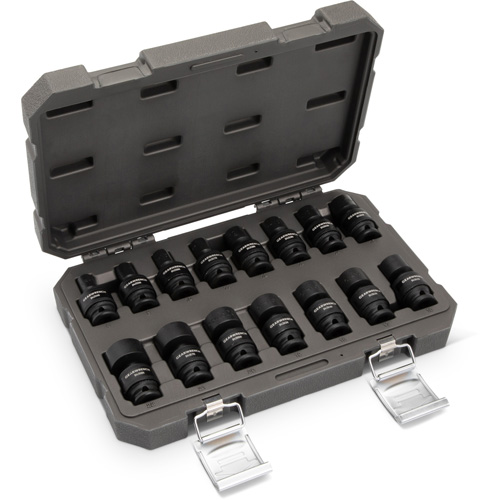 15-Piece 3/8" Drive 6 Point Universal Impact Metric Flex Socket Set Mukwa Safety Services