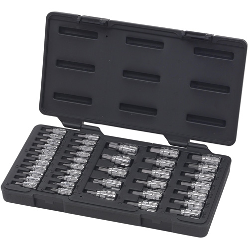 Pass-Thru SAE/Metric Bit Socket Set, Hex/Phillips/Slot/Torx&reg;, 1/4"/3/8" Drive, 39 Pcs Mukwa Safety Services