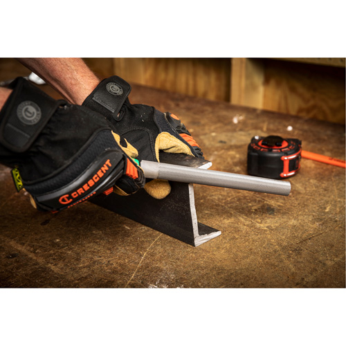 Double Cut File with Green Handle, Half Round, 8", Bastard Mukwa Safety Services