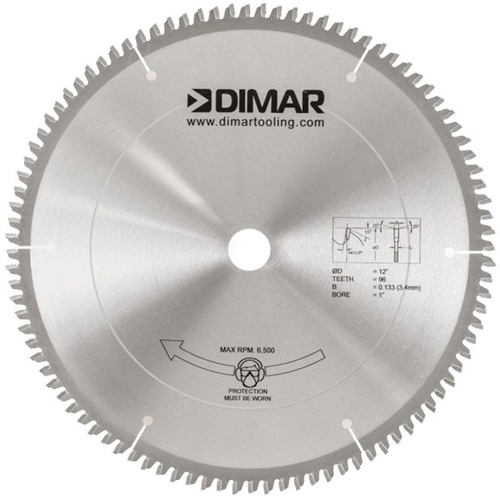 Lame de scie pour coupe de m&eacute;lamine, 12", 96 dents, Pour Bois Mukwa Safety Services