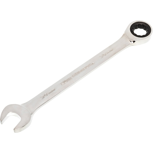 72-Tooth Ratcheting Combination Wrench, 12 Point, 30 mm, Chrome/Polished Finish Mukwa Safety Services