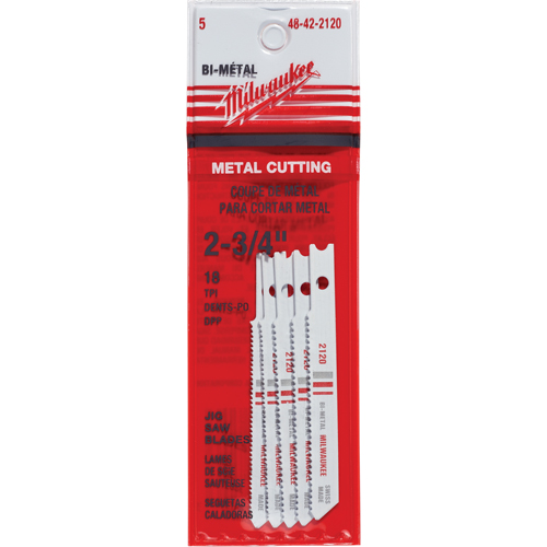 Lames de scie sauteuse, Bim&eacute;tal, Tige en U, 2-3/4" lo, 18 dents par pouce Mukwa Safety Services