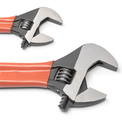 Black Oxide Wrench Set with Cushion Grips, Adjustable, 2 Pieces, Imperial and Metric Mukwa Safety Services