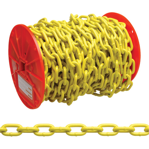 Proof Coil Chain, Low Carbon Steel, 3/16" x 100' (30.4 m) L, Grade 30, 800 lbs. (0.4 tons) Load Capacity Mukwa Safety Services