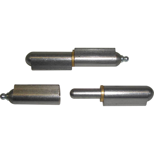 Weld-On Hinge with Washer, 1/2" Dia. x 6" L, Aluminum w/Fixed Stainless Steel Pin Mukwa Safety Services