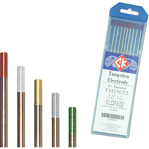 &eacute;lectrodes de tungst&egrave;ne, 0,020" dia. x 7" lo Mukwa Safety Services