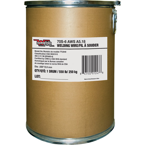ER70S6 Welding Wire, Carbon Steel, 0.035" Diameter Mukwa Safety Services