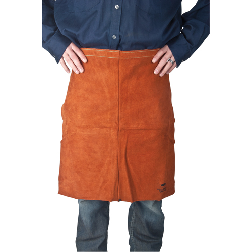 Leather Apron, Waist, 24" L, Lava Brown Mukwa Safety Services