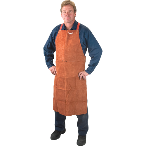 Tablier en cuir, Salopette, 48" lo, Lava Brown Mukwa Safety Services