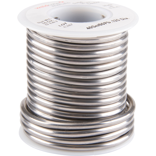 Common Solder, Lead-Based, 40% Tin 60% Lead, Solid Core, 0.125" Dia. Mukwa Safety Services