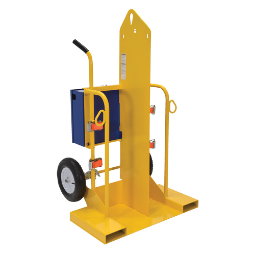 Chariot pour chalumeau et bouteille de soudage, Roues Pneumatique, Base de 24" la x 19-1/2" lo, 500 lb Mukwa Safety Services