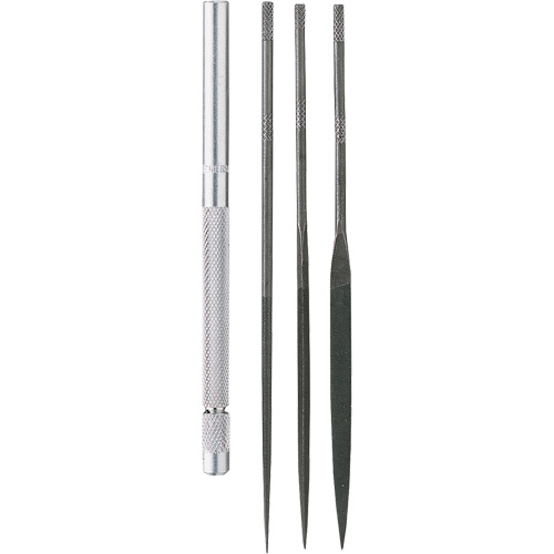 Needle File Set with Handle, 4 Pcs Mukwa Safety Services