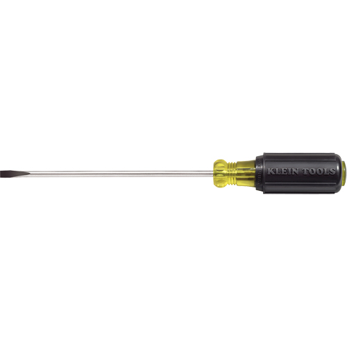 Tournevis d'&eacute;b&eacute;niste pointe plate, Tige de 3/16", Ronde, 9-3/4" lo, Prise en Coussin&eacute;e Mukwa Safety Services