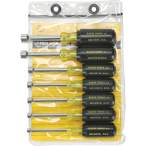 Cushion-Grip Nut Driver Set with 3" Shafts, 7, Non Magnetic, Imperial Mukwa Safety Services