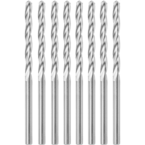 8-Piece Standard Point Spiral Saw Bit with 1/8" Diameter, 1/8", 1" Flute Mukwa Safety Services