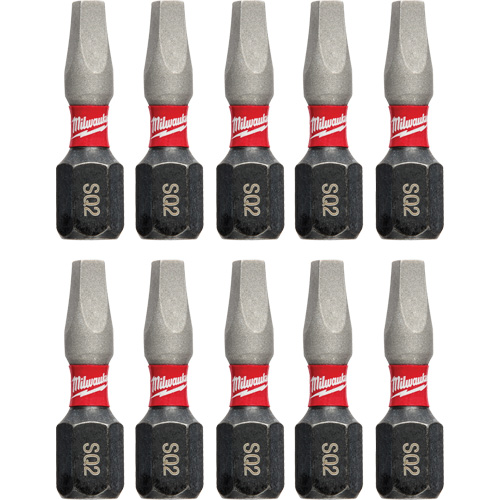 Shockwave Impact Insert Bits, Square, #2, 1/4" Drive Mukwa Safety Services