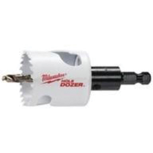 Scie-cloche Hole Dozer avec arbre, 1-3/4", Profondeur de la coupe 1-5/8", Bim&eacute;tal Mukwa Safety Services