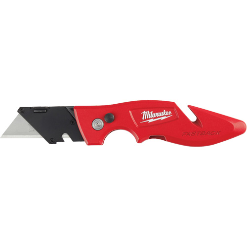 Fastback Flip Utility Knife, 2" Blade, Carbon Steel Blade, Metal Handle Mukwa Safety Services