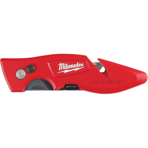 Fastback Flip Utility Knife, 2" Blade, Carbon Steel Blade, Metal Handle Mukwa Safety Services