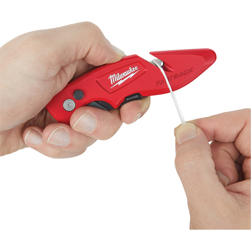 Fastback Flip Utility Knife, 2" Blade, Carbon Steel Blade, Metal Handle Mukwa Safety Services