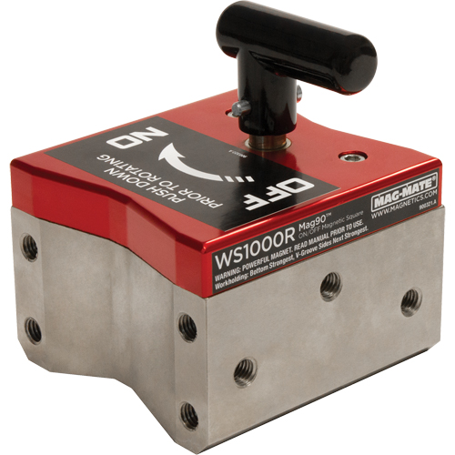 Mag90 On/Off Magnetic Squares, 4-1/4" L x 4" W x 4-3/4" H, 1000 lbs. Mukwa Safety Services