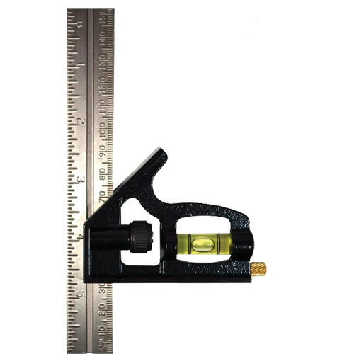 Johnson 406EM - Combination Square, 6" x 1" L, 1/32" Graduations, Steel, Plain Mukwa Safety Services
