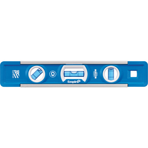 True Blue&reg; Torpedo Level, 9" L, Aluminum, 3 Vials, Magnetic Mukwa Safety Services