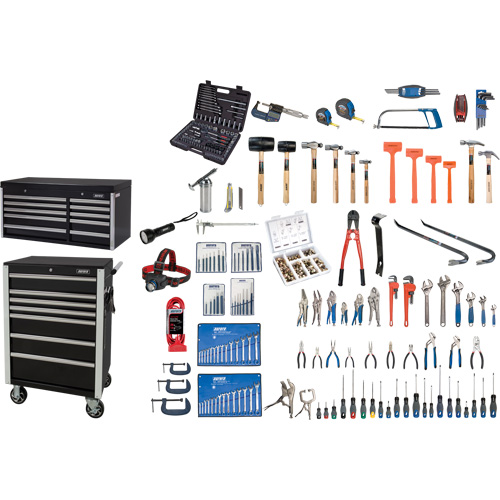 Ensemble d'outils ultime avec coffre en acier et chariot, 358 morcea Mukwa Safety Services