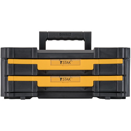 Coffre &agrave; outils avec tiroirs doubles peu profonds TSTAK IV, 16-1/4" x 12-1/4" x 6-3/8", Noir Mukwa Safety Services