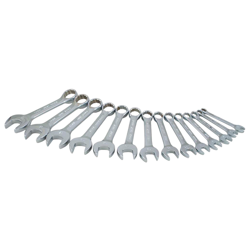 Stubby Wrench Set, Combination, 14 Pieces, Metric Mukwa Safety Services
