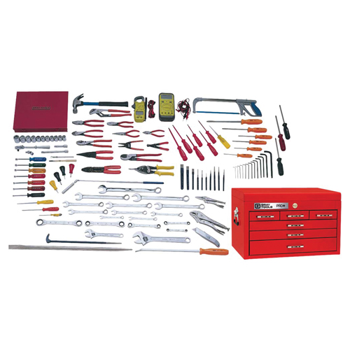Electricians Master Set With Top Chest, 114 Pieces Mukwa Safety Services