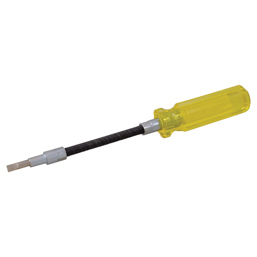 Tournevis &agrave; fente flexible, Tige de 3/16", Ronde, 7-1/2" lo, Prise en Plastique Mukwa Safety Services
