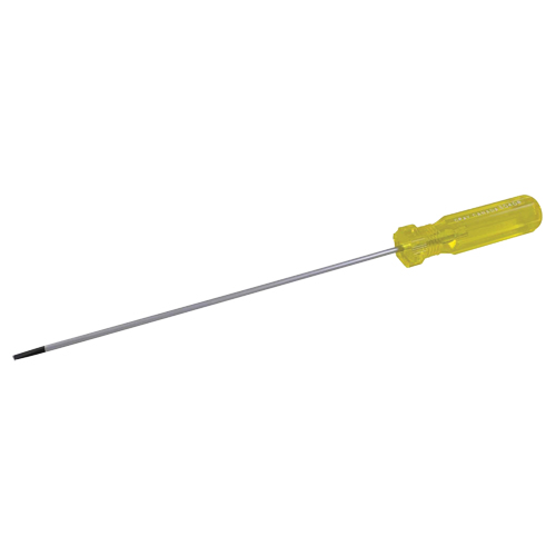 Electrician's Slotted Screwdriver, 1/8" Tip, Round, 6-1/2" L, Plastic Handle Mukwa Safety Services