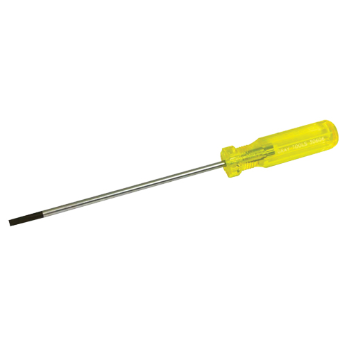 Tournevis &agrave; fente d'&eacute;lectricien, Tige de 3/16", Ronde, 9-1/2" lo, Prise en Plastique Mukwa Safety Services