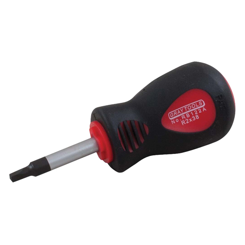 Square Recess Screwdriver, #0 Tip, Round, 4" L, Cushion Grip Handle Mukwa Safety Services