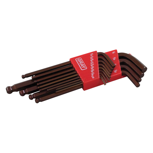 Long Arm Ball Hex Key Set, 13 Pcs., Imperial Mukwa Safety Services