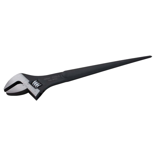 Structural Adjustable Wrench, 15" L, 1-3/4" Max Width, Black Oxide Mukwa Safety Services