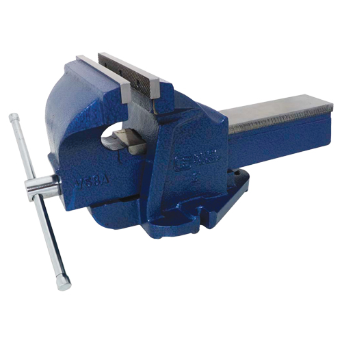 Ductile Iron Mechanics Bench Vise, 8" Jaw Width, 4" Throat Depth Mukwa Safety Services