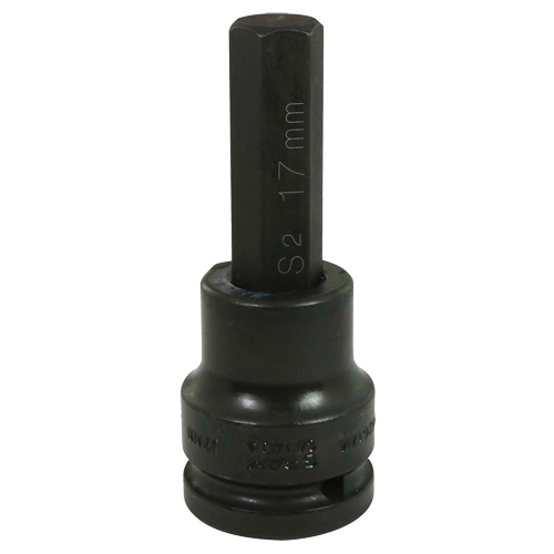 Bit Socket, Hex, 17 mm x 108 mm L, 3/4" Drive Mukwa Safety Services