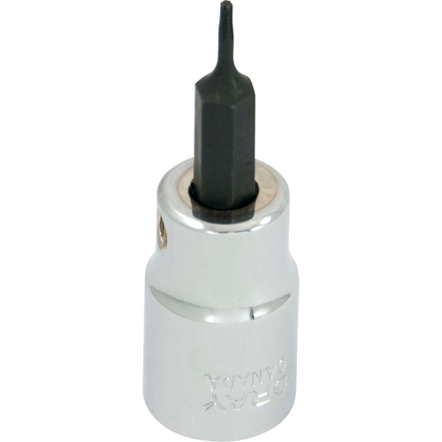 Bit Socket, Torx&reg;, T6 x 2-1/8" L, 3/8" Drive Mukwa Safety Services