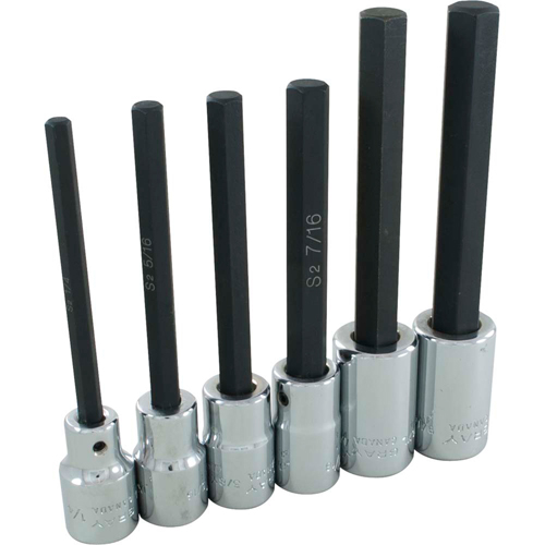 Hex Head Socket Set, Hex, 1/2" Drive, 6 Pcs Mukwa Safety Services
