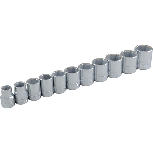 Socket Set, 11 Pcs, 3/8" Drive Size Mukwa Safety Services
