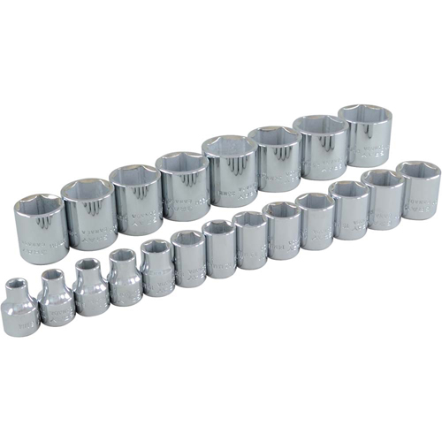 Socket Set, 21 Pcs, 3/8" Drive Size Mukwa Safety Services