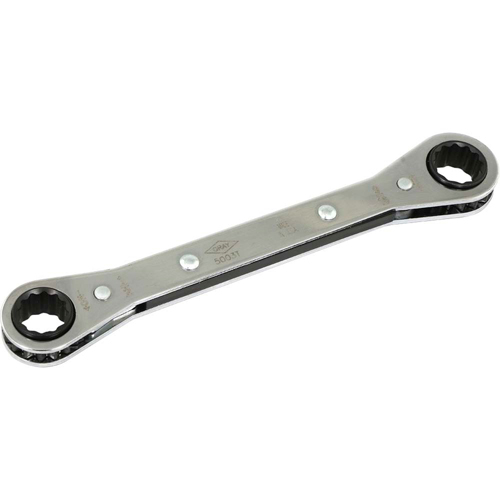 Flat Ratcheting Box Wrench  , 1/2" Drive, Plain Handle Mukwa Safety Services