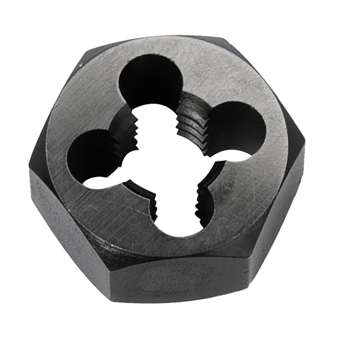 Hex Rethreading Die Nut, 1"/1-1/4" Dia., 1/4"-18 Thread, Carbon Steel/Chromium Steel Mukwa Safety Services