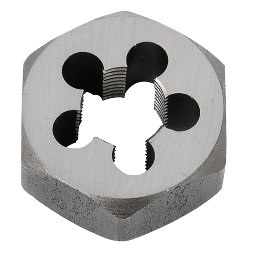 Hex Rethreading Die Nut, 1"/1-5/8" Dia., 1/2"-14 Thread, Carbon Steel/Chromium Steel Mukwa Safety Services