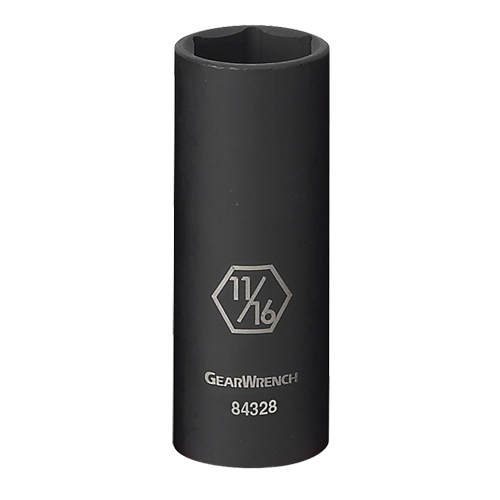 Socket, Impact, 3/4", 3/8" Drive, 6 Points, Deep Mukwa Safety Services