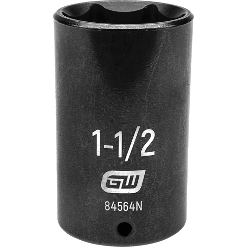 Socket, Impact, 1-1/2", 1/2" Drive, 6 Points, Deep Mukwa Safety Services